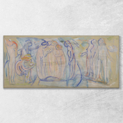 Figure Nude Edvard Munch em221 quadro stampato su tela