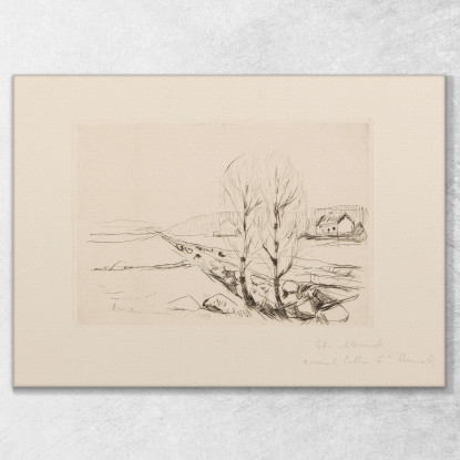 Paesaggio Norvegese Edvard Munch em230 quadro stampato su tela