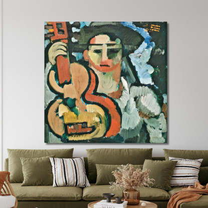 Cavaquinho Amadeo de Souza-Cardoso asc4 quadro stampato su tela