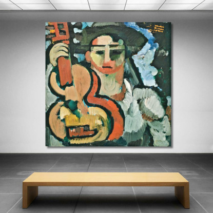 Cavaquinho Amadeo de Souza-Cardoso asc4 quadro stampato su tela