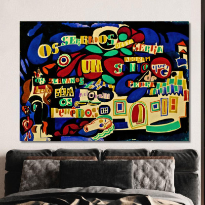 Poesia Di Serrana A Colori Amadeo de Souza-Cardoso asc18 quadro stampato su tela