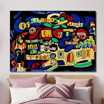 Poesia Di Serrana A Colori Amadeo de Souza-Cardoso asc18 quadro stampato su tela