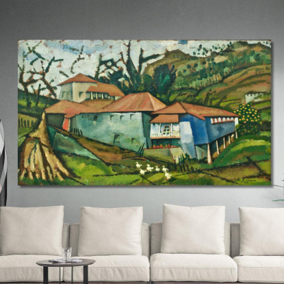 Piccola Casa Sul Fiume Amadeo de Souza-Cardoso asc19 quadro stampato su tela