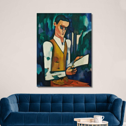 Maschera D'Acciaio Amadeo de Souza-Cardoso asc21 quadro stampato su tela