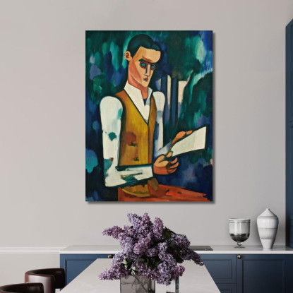 Maschera D'Acciaio Amadeo de Souza-Cardoso asc21 quadro stampato su tela