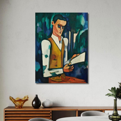 Maschera D'Acciaio Amadeo de Souza-Cardoso asc21 quadro stampato su tela