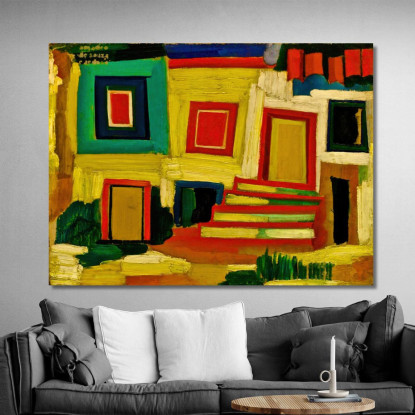 Il Paesaggio Della Piccola Casa Luminosa Amadeo de Souza-Cardoso asc25 quadro stampato su tela