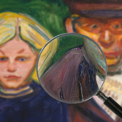 Il Vecchio Pescatore E Sua Figlia Edvard Munch em236 quadro stampato su tela