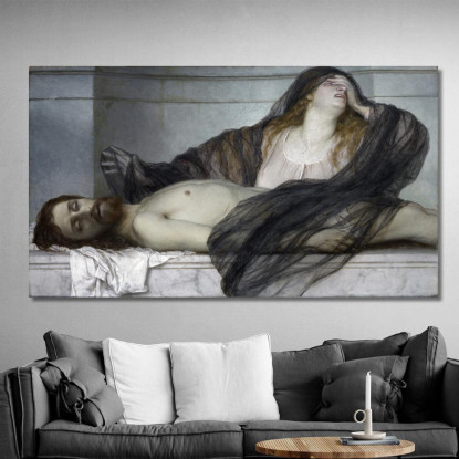 Maddalena Addolorata Per Il Corpo Di Cristo Arnold Böcklin abk24 quadro stampato su tela