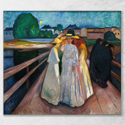 Sul Ponte Edvard Munch em240 quadro stampato su tela