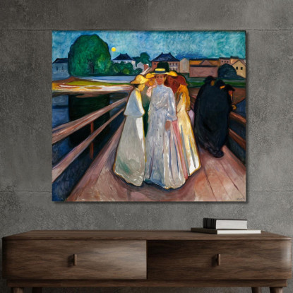 Sul Ponte Edvard Munch em240 quadro stampato su tela
