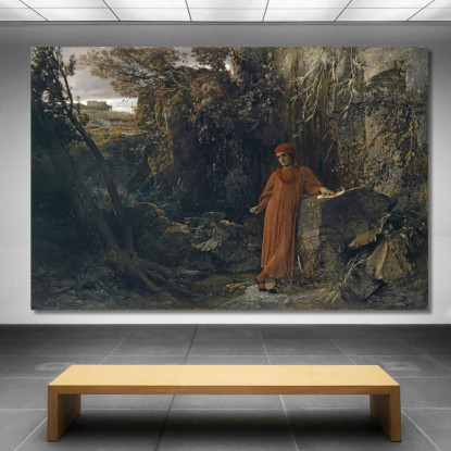 Petrarca Alla Sorgente Di Vaucluse Arnold Böcklin abk38 quadro stampato su tela