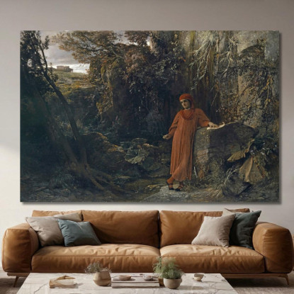 Petrarca Alla Sorgente Di Vaucluse Arnold Böcklin abk38 quadro stampato su tela