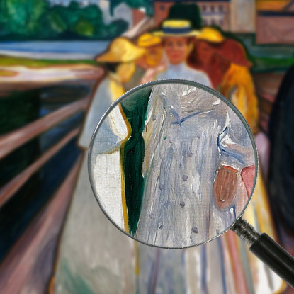 Sul Ponte Edvard Munch em240 quadro stampato su tela