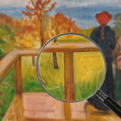 Sulla Veranda Edvard Munch em241 quadro stampato su tela