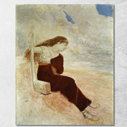 Saffo Calipso Arnold Böcklin abk55 quadro stampato su tela