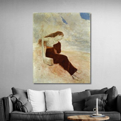 Saffo Calipso Arnold Böcklin abk55 quadro stampato su tela