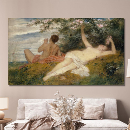 Primavera Arnold Böcklin abk61 quadro stampato su tela