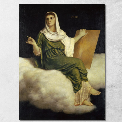 La Musa Clio Arnold Böcklin abk67 quadro stampato su tela