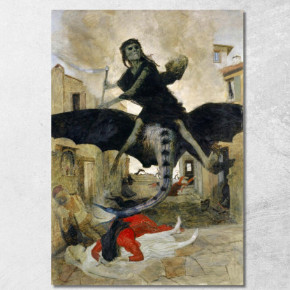 La Peste Arnold Böcklin abk69 quadro stampato su tela