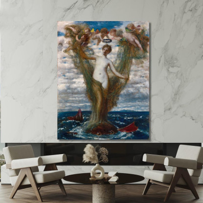 Venere Anadiomene Arnold Böcklin abk73 quadro stampato su tela
