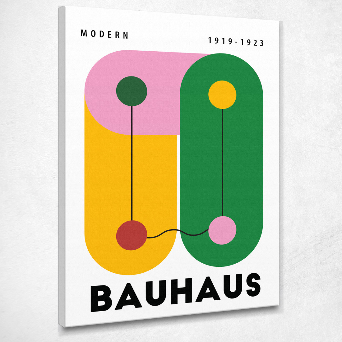 Quadro Bauhaus Elementi Connessi In Tonalità Vivaci Bauhaus Style bhs18 quadro stampato su tela