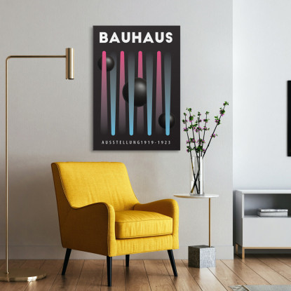Quadro Bauhaus Sfere E Linee In Colori Neon Bauhaus Style bhs27 quadro stampato su tela