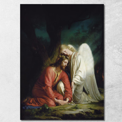Cristo Al Getsemani Carl Bloch cbl5 quadro stampato su tela