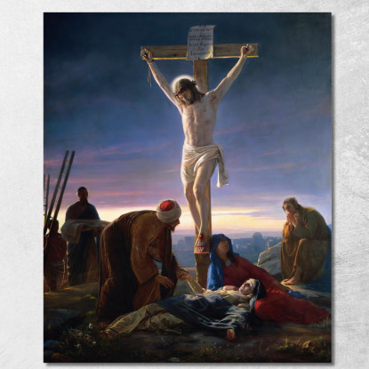 Cristo Sulla Croce Carl Bloch cbl9 quadro stampato su tela