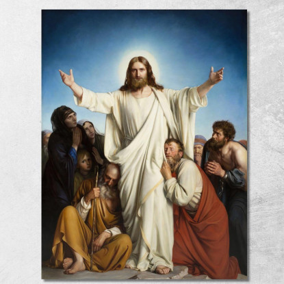 Cristo Il Consolatore Carl Bloch cbl11 quadro stampato su tela