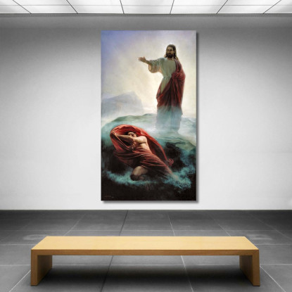 Negare Satana Carl Bloch cbl13 quadro stampato su tela