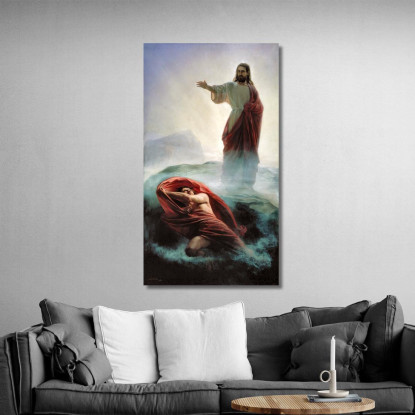 Negare Satana Carl Bloch cbl13 quadro stampato su tela