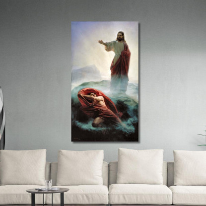 Negare Satana Carl Bloch cbl13 quadro stampato su tela