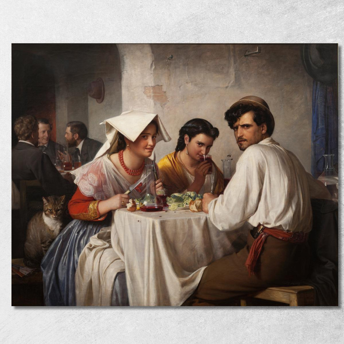 In Un'Osteria Romana Carl Bloch cbl19 quadro stampato su tela