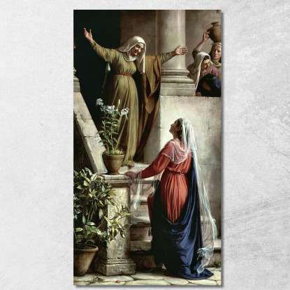 Maria Ed Elisabetta Carl Bloch cbl22 quadro stampato su tela