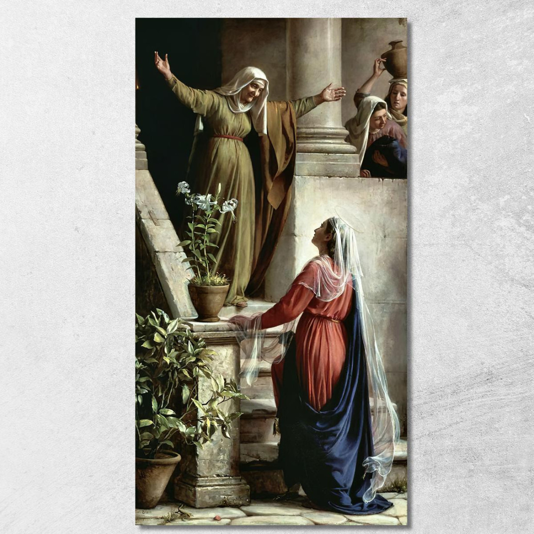 Maria Ed Elisabetta Carl Bloch cbl22 quadro stampato su tela