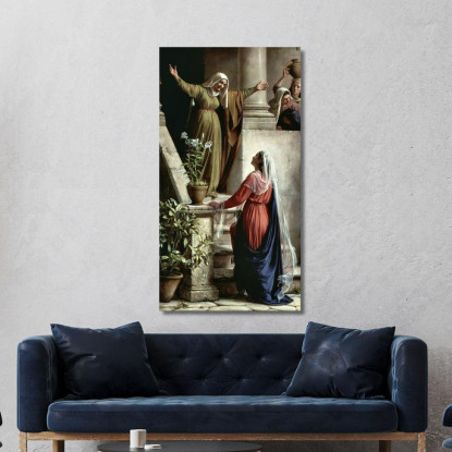 Maria Ed Elisabetta Carl Bloch cbl22 quadro stampato su tela