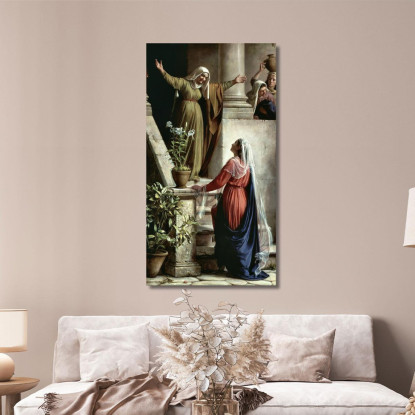 Maria Ed Elisabetta Carl Bloch cbl22 quadro stampato su tela