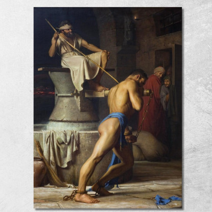 Sansone E I Filistei Carl Bloch cbl23 quadro stampato su tela