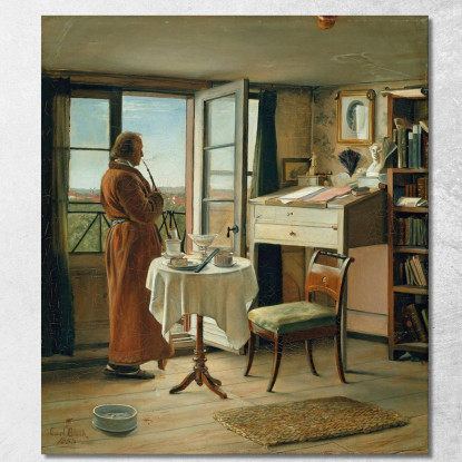 L'Attore Kristian Mantzius Nel Suo Studio Carl Bloch cbl26 quadro stampato su tela