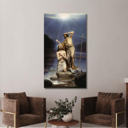 Il Battesimo Di Cristo Carl Bloch cbl28 quadro stampato su tela