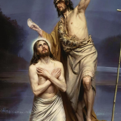 Il Battesimo Di Cristo Carl Bloch cbl28 quadro stampato su tela