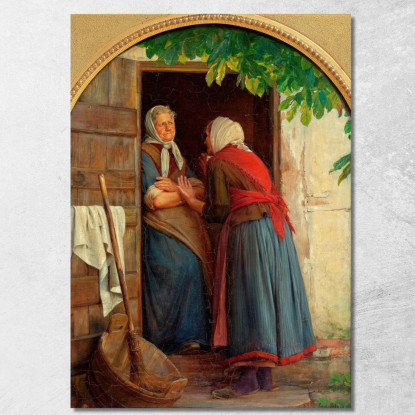 Due Donne Che Parlano Carl Bloch cbl38 quadro stampato su tela