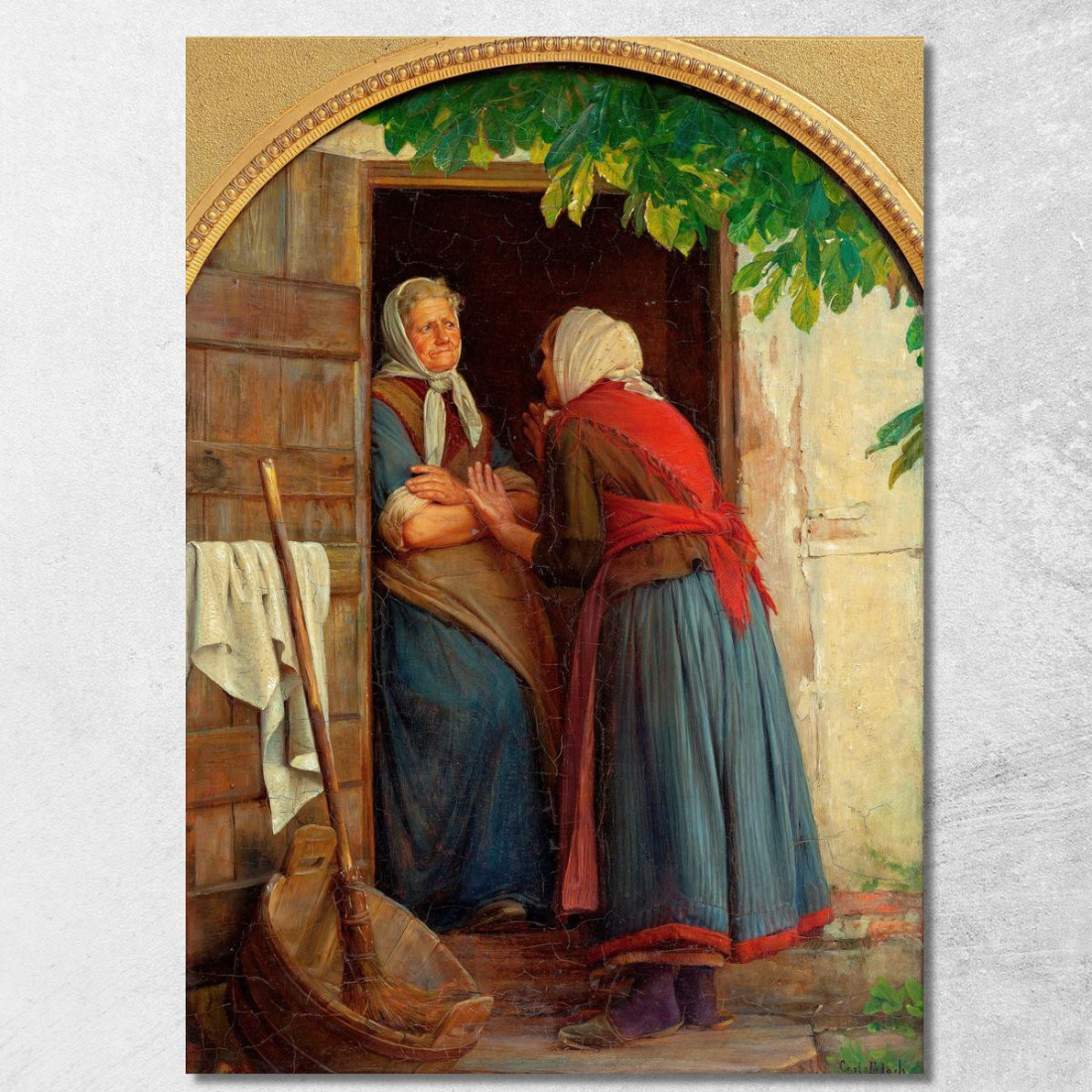 Due Donne Che Parlano Carl Bloch cbl38 quadro stampato su tela