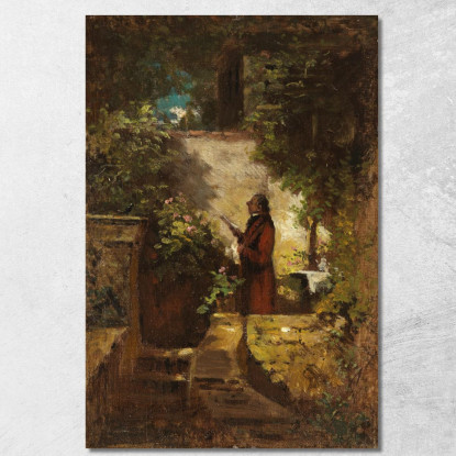 Domenica Mattina Carl Spitzweg csp2 quadro stampato su tela