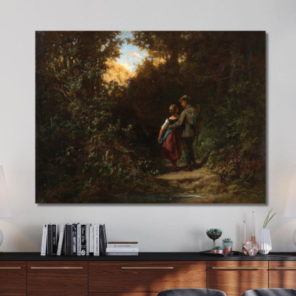 Durante Il Gioco Cammina Carl Spitzweg csp3 quadro stampato su tela