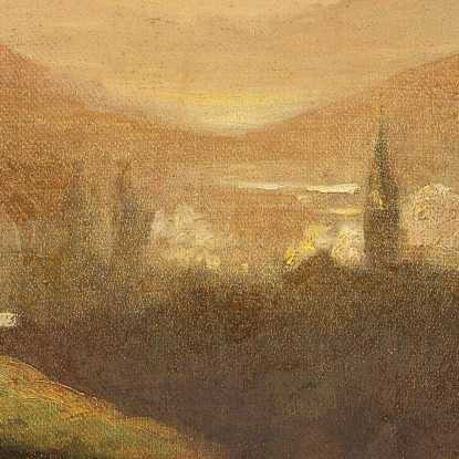 Paesaggio Montano Con Lattaia E Bambino Carl Spitzweg csp5 quadro stampato su tela