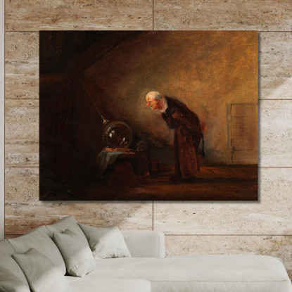Der Alchemist Chemicus Carl Spitzweg csp9 quadro stampato su tela