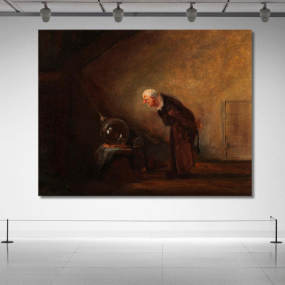 Der Alchemist Chemicus Carl Spitzweg csp9 quadro stampato su tela