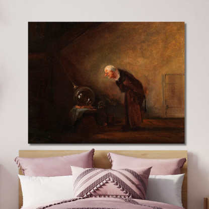 Der Alchemist Chemicus Carl Spitzweg csp9 quadro stampato su tela